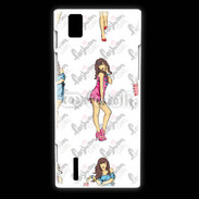 Coque Huawei Ascend P2 Illustration fashion girl 2