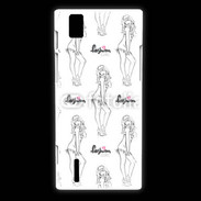 Coque Huawei Ascend P2 Illustration fashion girl 3