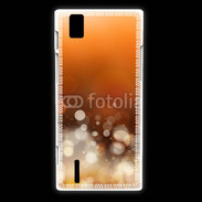 Coque Huawei Ascend P2 Fond bulles ocres