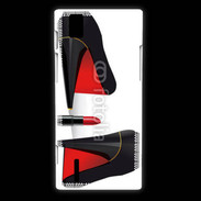 Coque Huawei Ascend P2 Escarpins et tube de rouge à lèvres