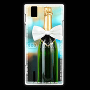 Coque Huawei Ascend P2 Bouteille de champagne avec noeud
