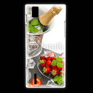 Coque Huawei Ascend P2 Champagne et fraises