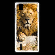 Coque Huawei Ascend P2 Tête de lion
