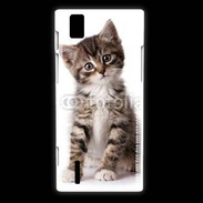 Coque Huawei Ascend P2 Chaton gris 3