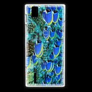 Coque Huawei Ascend P2 Banc de poissons bleus