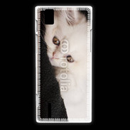 Coque Huawei Ascend P2 Chat persan blanc 5