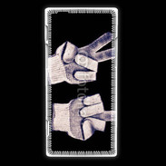 Coque Huawei Ascend P2 double fuck gants