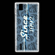 Coque Huawei Ascend P2 Since crane bleu 1992