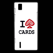 Coque Huawei Ascend P2 I love Cards spade
