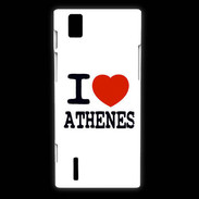 Coque Huawei Ascend P2 I love Athenes
