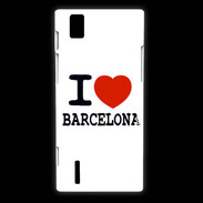 Coque Huawei Ascend P2 I love Barcelona