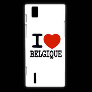 Coque Huawei Ascend P2 I love Belgique