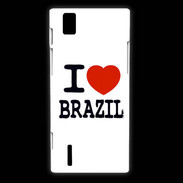 Coque Huawei Ascend P2 I love Brazil