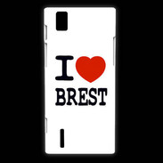 Coque Huawei Ascend P2 I love Brest