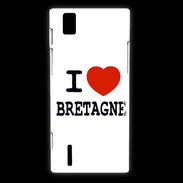 Coque Huawei Ascend P2 I love Bretagne