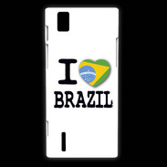 Coque Huawei Ascend P2 I love Brazil 2