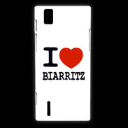 Coque Huawei Ascend P2 I love Biarritz