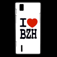 Coque Huawei Ascend P2 I love BZH