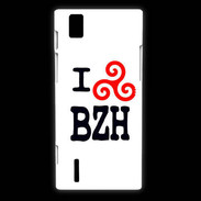 Coque Huawei Ascend P2 I love BZH 2