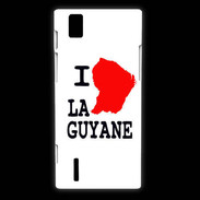 Coque Huawei Ascend P2 I love Guyane 2