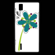 Coque Huawei Ascend P2 fleurs 2