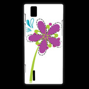 Coque Huawei Ascend P2 fleurs 3