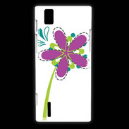 Coque Huawei Ascend P2 fleurs 4