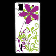 Coque Huawei Ascend P2 motif floral vert