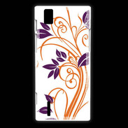 Coque Huawei Ascend P2 motif flora violet