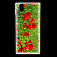 Coque Huawei Ascend P2 DP champs de coquelicots