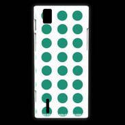 Coque Huawei Ascend P2 pois vert d'eau