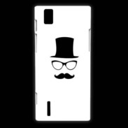 Coque Huawei Ascend P2 chapeau moustache