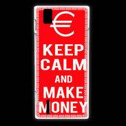 Coque Huawei Ascend P2 Keep Calm Make money Rouge