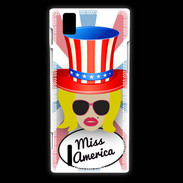 Coque Huawei Ascend P2 Miss USA Blonde