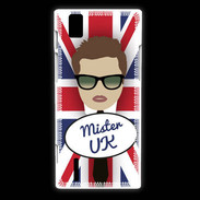 Coque Huawei Ascend P2 Mister UK Chatain