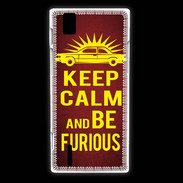 Coque Huawei Ascend P2 Keep Calm and Be Furious Rouge