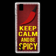 Coque Huawei Ascend P2 Keep Calm and Be Spicy Rouge
