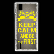 Coque Huawei Ascend P2 Keep Calm and Be the First Gris