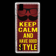 Coque Huawei Ascend P2 Keep Calm and Have a good Style Rouge