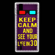 Coque Huawei Ascend P2 Keep Calm and See your life 3D Violet