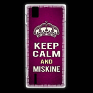 Coque Huawei Ascend P2 Keep Calm and Miskine Rose