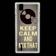 Coque Huawei Ascend P2 Keep calm and Mix That Gris