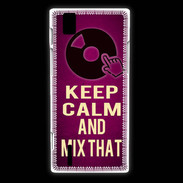 Coque Huawei Ascend P2 Keep Calm and Mix That Rose
