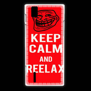 Coque Huawei Ascend P2 Keep Calm and Reelax Rouge