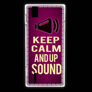 Coque Huawei Ascend P2 Keep Calm and Up Sound Rose