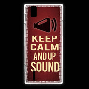 Coque Huawei Ascend P2 Keep Calm and Up Sound Rouge