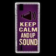 Coque Huawei Ascend P2 Keep Calm and Up Sound Violet
