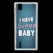 Coque Huawei Ascend P2 I have Swag bleu ZG