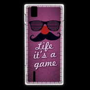 Coque Huawei Ascend P2 Life It's a game Rose ZG