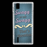 Coque Huawei Ascend P2 Swag or Not bleu ZG